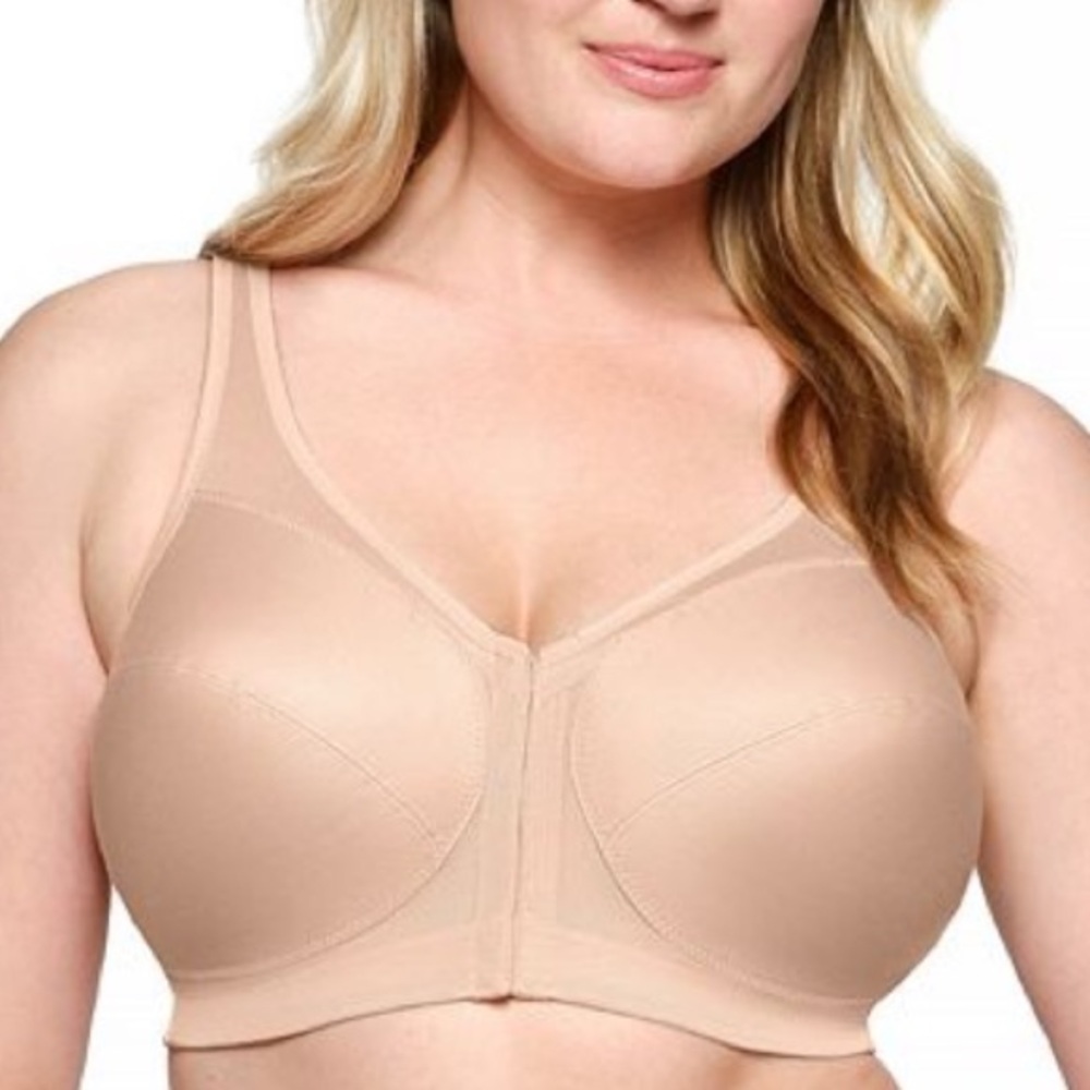 GLAMORISE tan full figure magiclift Wirefree posture bra size 50F style 1265 NWT